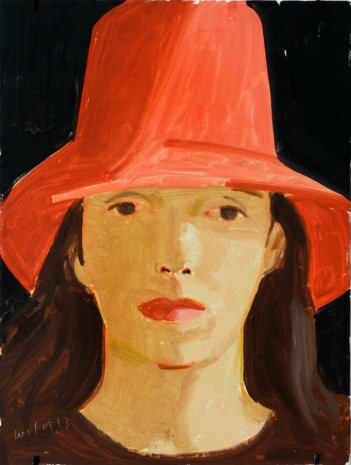 Alex Katz, Red Hat (Vivien), 2013, Galería Javier López & Fer Francés