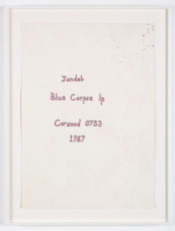 Richard Aldrich, Jandek Blue Corpse LP Corwood 0759 1987, 2000, Gladstone Gallery
