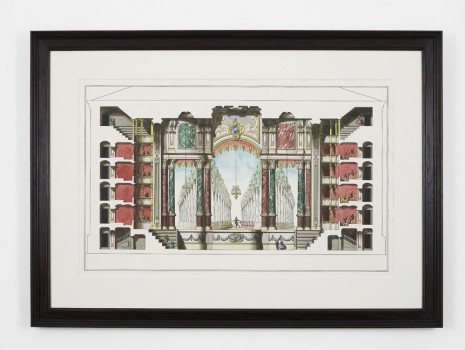Pablo Bronstein, Theatre Section with Stage Design for an Oliver Cromwell Ballet, 2014, Herald St