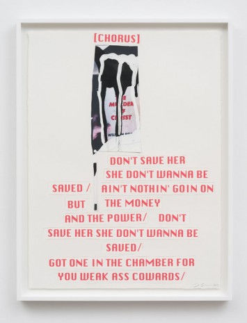Frances Stark, Ain’t Nothin’ Goin on But the Money and the Power, 2014, Marc Foxx (closed)
