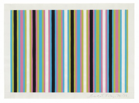 Bridget Riley, Untitled [Related to 'Clandestine' and 'Cantus Firmus'], 1972-1973, David Zwirner