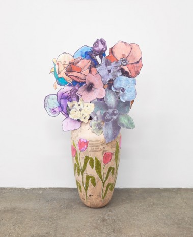 Marc Camille Chaimowicz, Vase (prototype) and paper bouquet, 1997 - 2014, Anton Kern Gallery