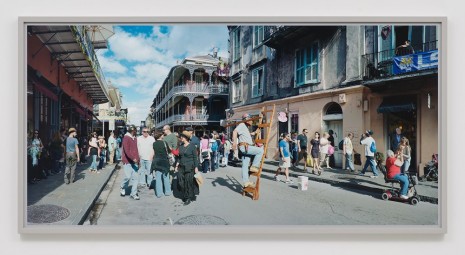 Scott McFarland, Man on Ladder, Royal Street, New Orleans, 2012, Regen Projects