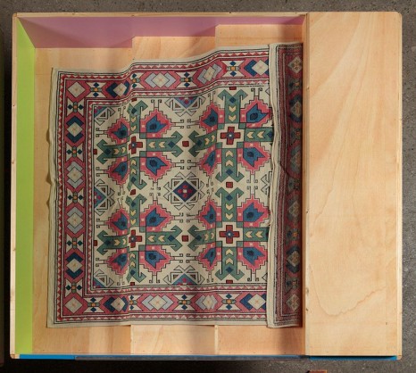 Manfred Pernice, pezzo 1 (the only thing I know about the rug is the person who wanted to through it away), 2012, Regen Projects