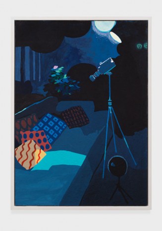 Julian Hoeber, Blue Camera, 2014, Praz-Delavallade