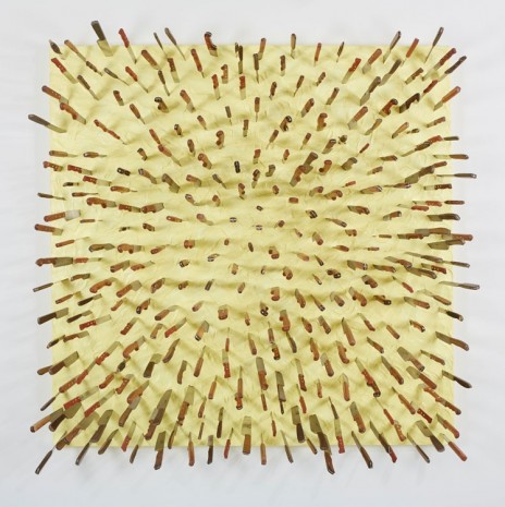 Farhad Moshiri, Wooden Knife on Yellow, 2014, Perrotin