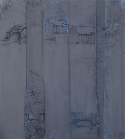 Michael Raedecker, pillar, 2014, Galerie Max Hetzler
