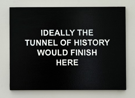 Laure Prouvost, IDEALLY THE TUNNEL OF HISTORY WOULD FINISH HERE, 2014, Galerie Nathalie Obadia