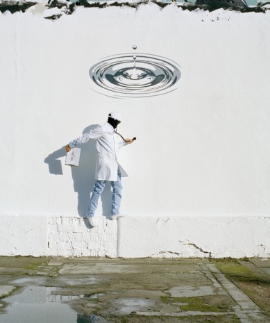 Robin Rhode, Wall of Water, 2014, Lehmann Maupin