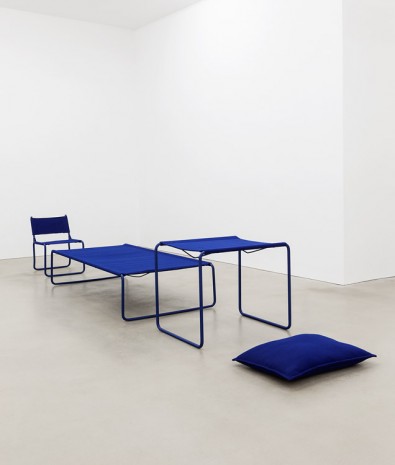 Jean-Pascal Flavien, Sequence (chair, bed, table, pillow), 2014, Esther Schipper