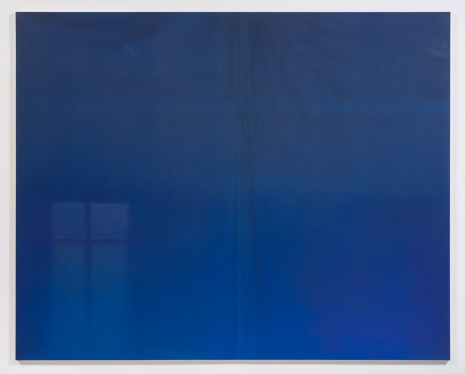 Sayre Gomez, Untitled Painting in Dark Blue over Cerulean, 2014, Ghebaly Gallery