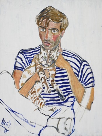 Alice Neel, Hartley with a Cat, 1969, Victoria Miro