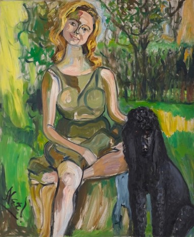 Alice Neel, Carol with a Dog, 1962, Victoria Miro
