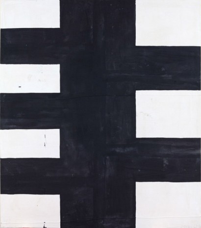 Chris Martin, Seven (Black and White), 2014, Anton Kern Gallery