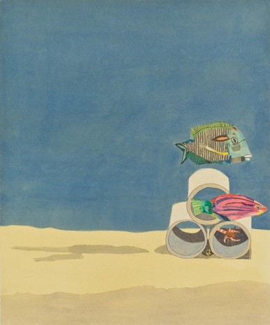 Jonas Wood, Yellow Fish Tank, 2012, David Kordansky Gallery