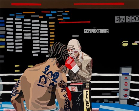 Jonas Wood, 2 Boxers, 2014, David Kordansky Gallery