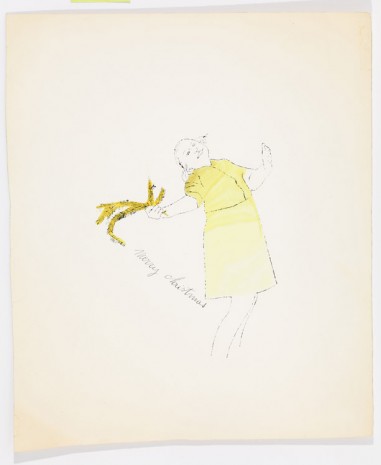 Andy Warhol, Female Holding Fir Branch, c. 1956, Anton Kern Gallery