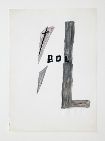Mladen Stilinović, Bol – L / Pain – N, 1989, galerie frank elbaz