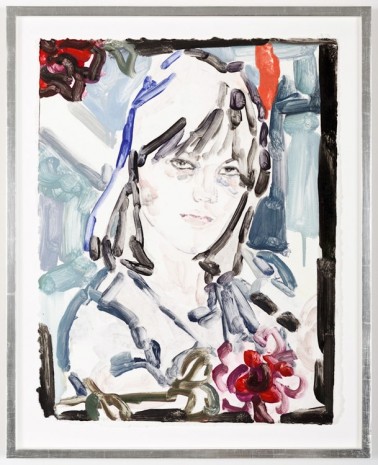 Elizabeth Peyton, Joan Jett, Bat, Flowers 2, 2014, Gladstone Gallery