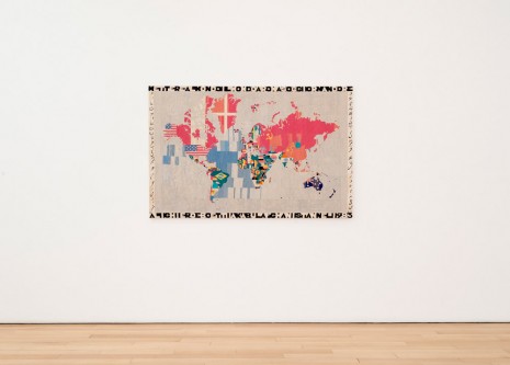Alighiero Boetti, Map (Mett ere il mondo al mondo), 1983, James Cohan Gallery