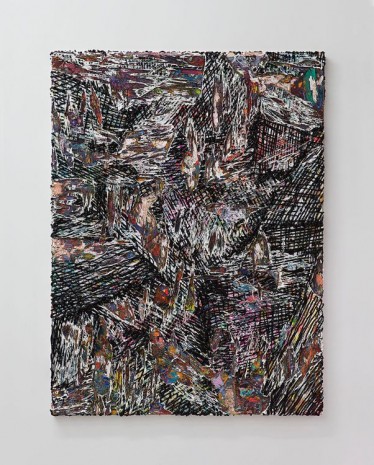 Jacin Giordano, Cut Painting # 52, 2014, Galerie Sultana