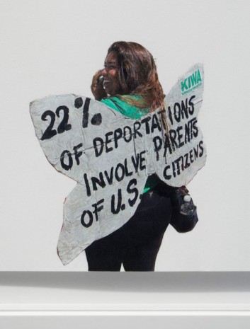 Andrea Bowers, 22% of Deportations Involve Parents of U.S. Citizens (detail), 2014, kaufmann repetto