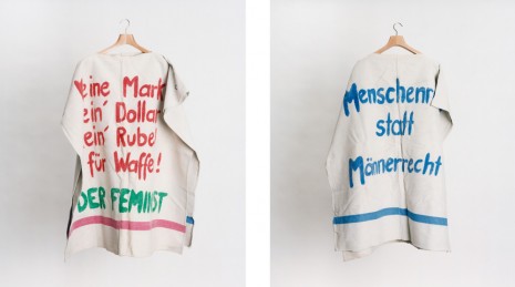 Annette Kelm, Institute for Contemporary History Archive, Inventory Hannelore Mabry / Bavarian Archive of the Women's Movement, Signature ED 900, Box 531, Body Overhang: No Mark, No Dollars, Not Rubles for weapons! DER FEMINIST / Human rights rather than men right, 2014, Andrew Kreps Gallery
