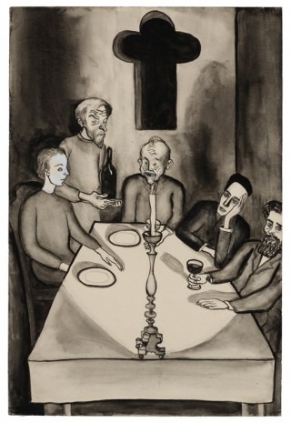 Alice Neel, Untitled (Karamazov, His Three Sons and the Servant Gregory), c. 1938, David Zwirner