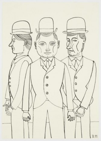 Christoph Ruckhäberle, Untitled (Three men – one glowering), 2011, Galleri Nicolai Wallner