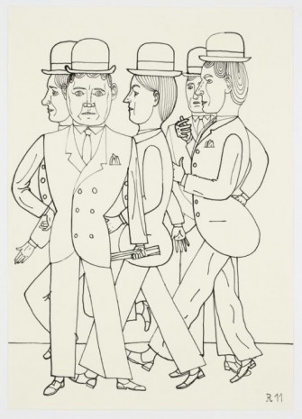 Christoph Ruckhäberle, Untitled (Five men in suits), 2011, Galleri Nicolai Wallner