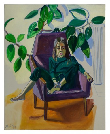 Alice Neel, Olivia with the Rubber Plant, 1977, Xavier Hufkens