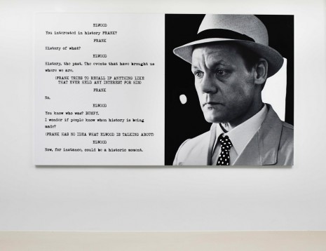 John Baldessari, Pictures & Scripts: You interested in history Frank?, 2015, Marian Goodman Gallery