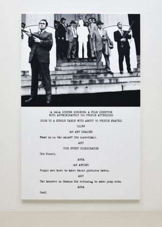John Baldessari, Pictures & Scripts: What is in the salad?, 2015, Marian Goodman Gallery
