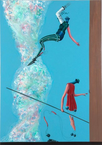 Nader Ahriman, Da stürzt die erste Gestalt des Selbstbewußtseins (Hirtin) von einem Absatz in die Tiefe, 2006, Gerhardsen Gerner