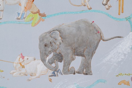 NS Harsha, Mooing here and now (detail), 2014, Victoria Miro