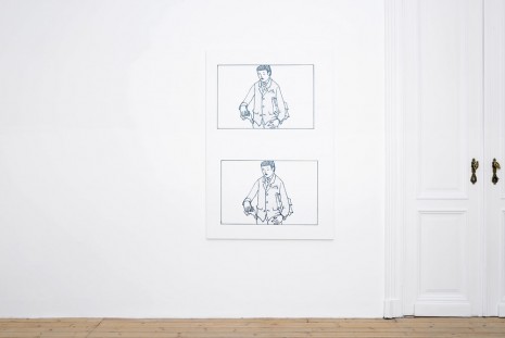 Oliver Osborne, Pocket (Moustache), 2015, Galerie Catherine Bastide