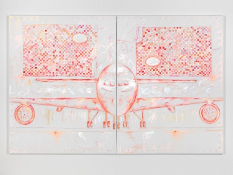 Jutta Koether, A380 Holding Turner Chelsea Palette PdF, 2015, Bortolami Gallery