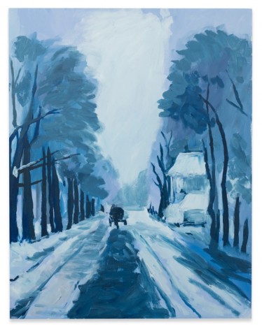 Karen Kilimnik, the cold winter lane, the Polish countryside, a Delft landscape, 2013, Sprüth Magers