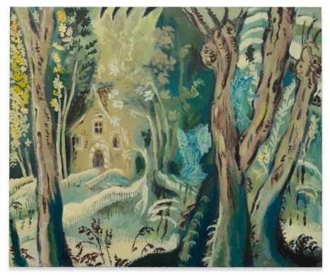 Karen Kilimnik, the green fairie's cottage in the tapestry, 2015, Sprüth Magers