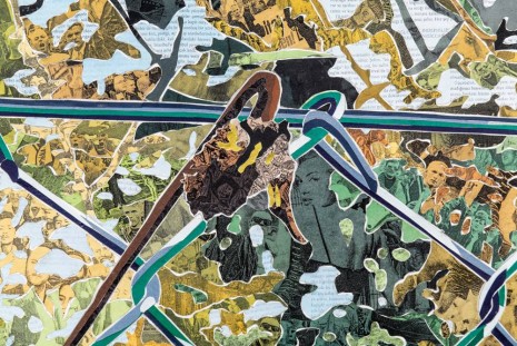 Marcel Odenbach, Grünfläche 2 (Green Zone 2), 2014 (detail), Anton Kern Gallery