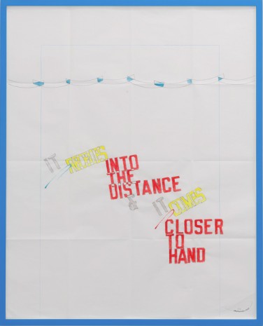 Lawrence Weiner, IT RECEDES, 2014, Mai 36 Galerie