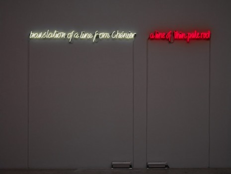 Ian Hamilton Finlay, nslation of a Line from Chenier: A Line of Thin Pale Red, 1989, Victoria Miro