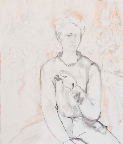 Andrea Fourchy, Young Man with Garland of Roses, 2015, Greene Naftali