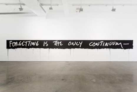 Mel Bochner, Forgetting Is The Only Continuum, 1969/2015, Gladstone Gallery