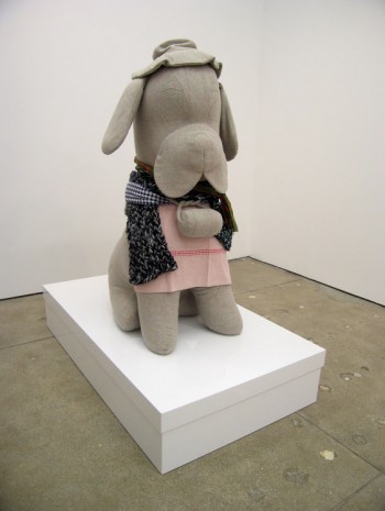 Cosima von Bonin, UNTITLED (THE GREY SAINT BERNARD WITH BOX), 2006, Petzel Gallery
