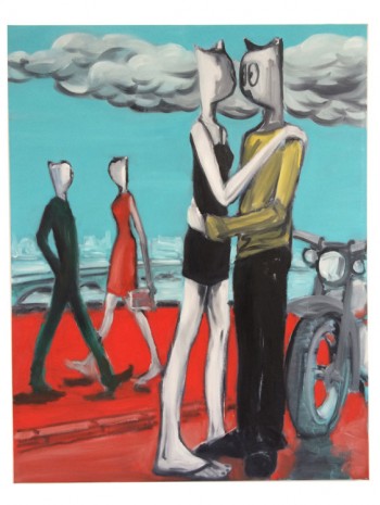Alain Séchas, Moto rouge, 2015, Galerie Laurent Godin