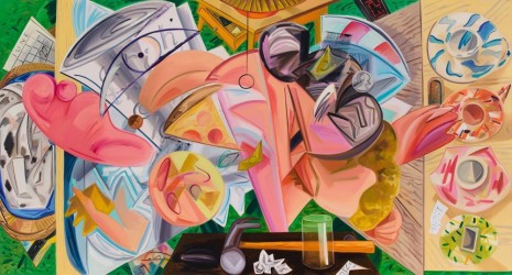 Dana Schutz, Shaking Out the Bed, 2015, Petzel Gallery