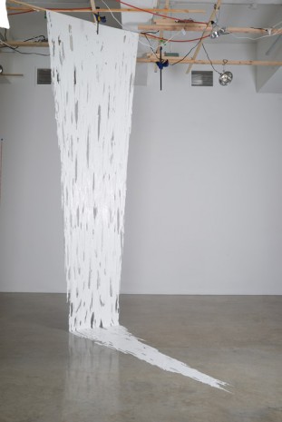 Sarah Sze, Long White Paint Hanging (Fragment Series), 2015, Tanya Bonakdar Gallery