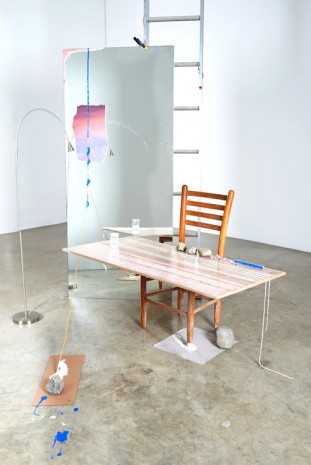 Sarah Sze, Mirror with Landscape Leaning (Fragment Series), 2015, Tanya Bonakdar Gallery