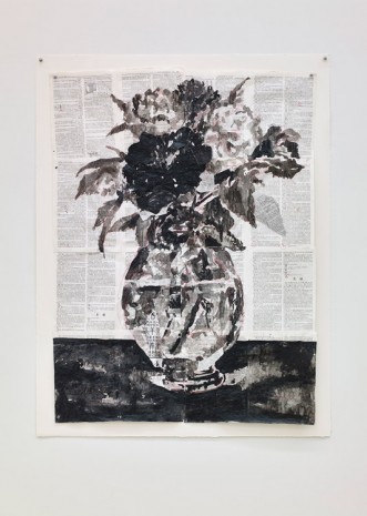 William Kentridge, Manet 2 (Peonies Inversion), 2015, Marian Goodman Gallery